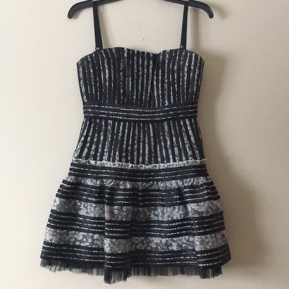 Black and white cocktail dress